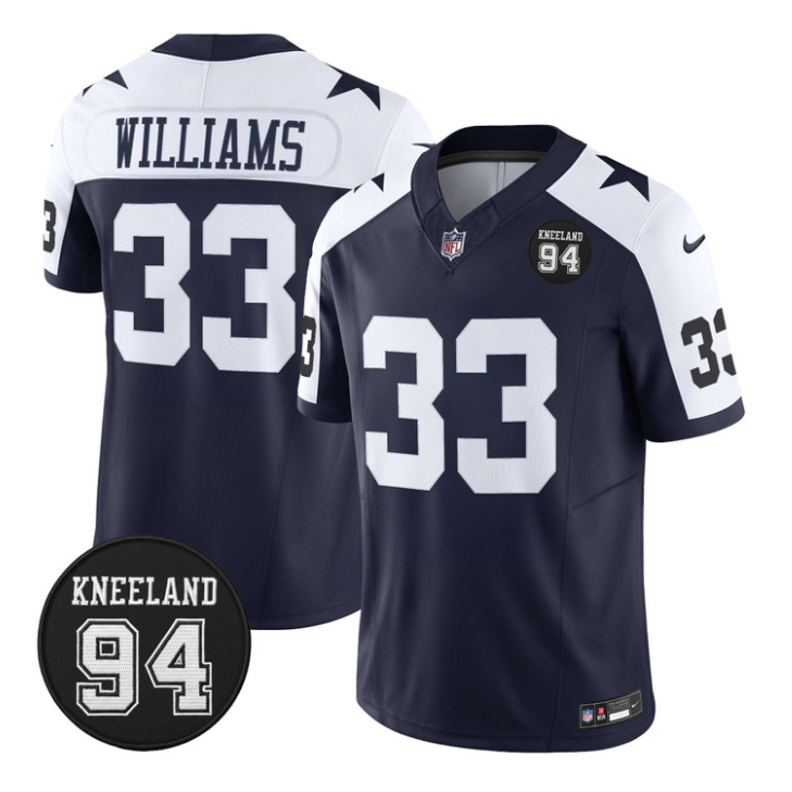 Javonte Williams Jersey #33 Marshawn Kneeland Memorial Patch Stitched
