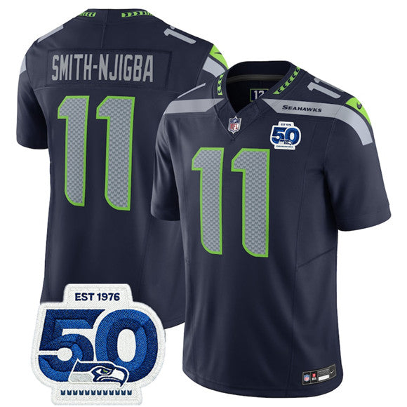 Jaxon Smith-Njigba Jersey #11 Navy 2025 F.U.S.E. Limited Football Stitched