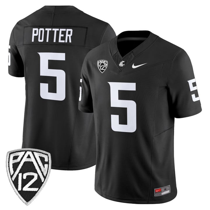 Jaxon Potter Jersey #5 Washington State Cougars 2025 Vapor Limited Stitched