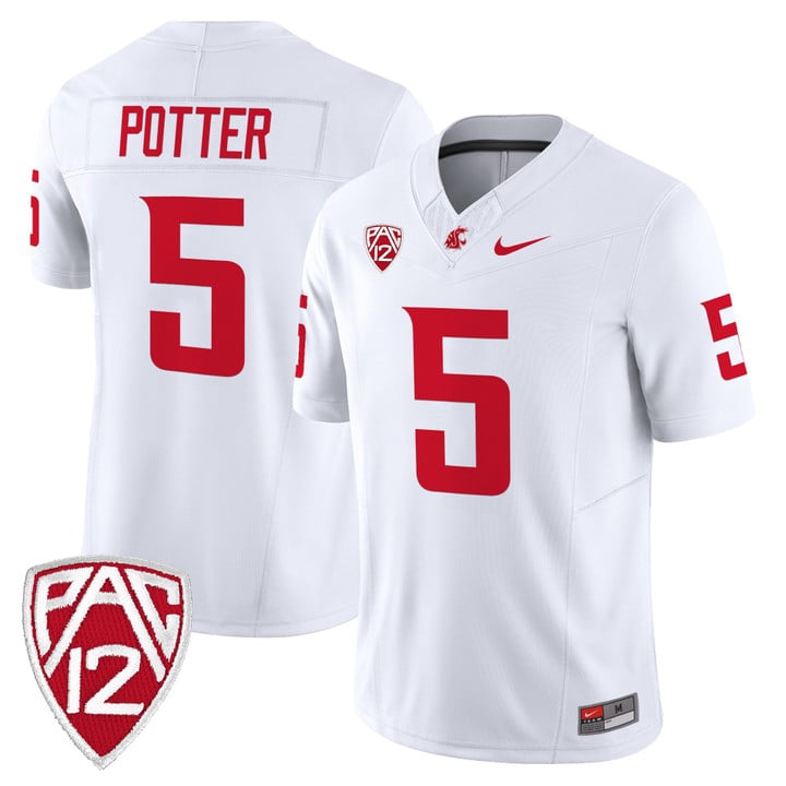 Jaxon Potter Jersey #5 Washington State Cougars 2025 Vapor Limited Stitched