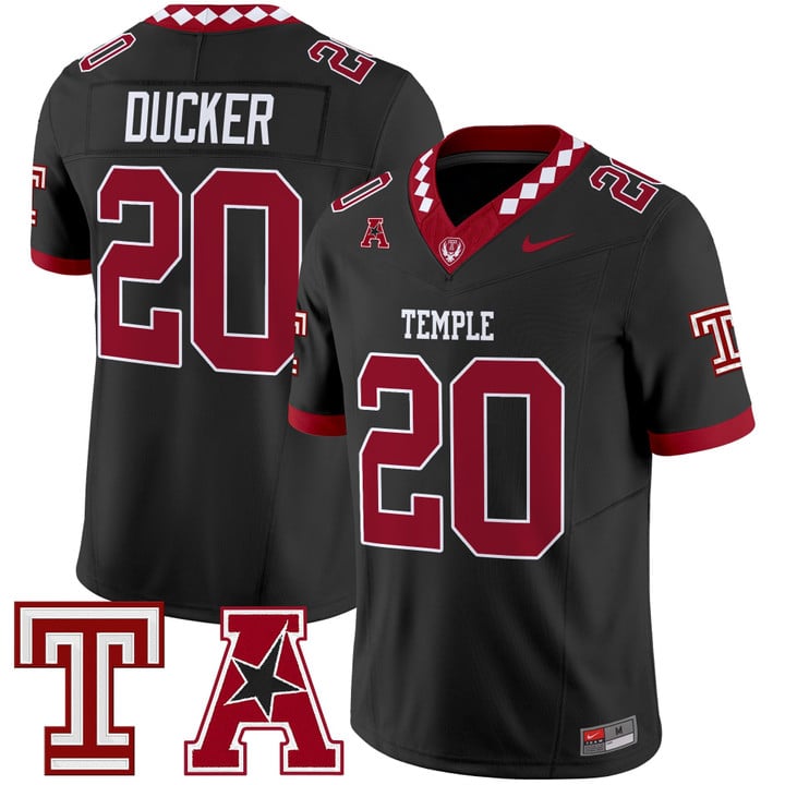 Jay Ducker Jersey #20 Temple Owls 2025 Vapor Limited Stitched