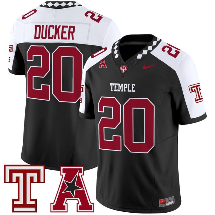 Jay Ducker Jersey #20 Temple Owls 2025 Vapor Limited Stitched