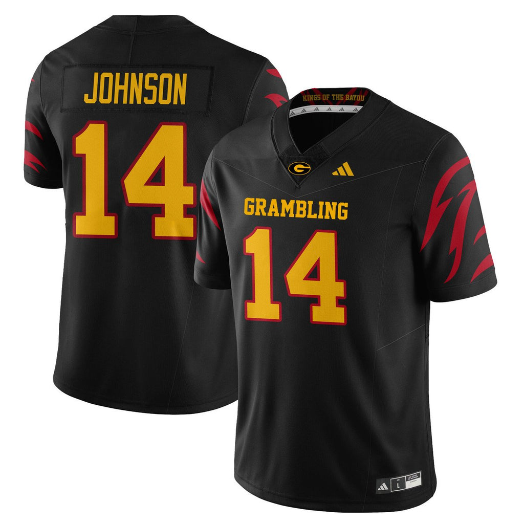 Jay'Shaun Johnson Jersey #14 Grambling State Football 2025 Special Black