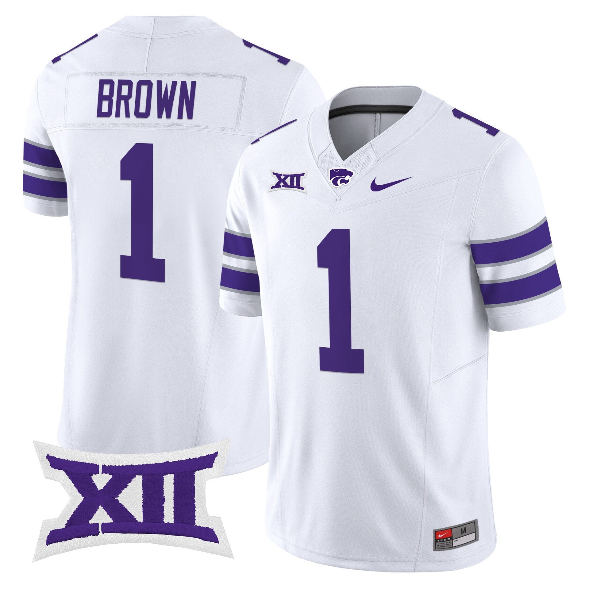 Jayce Brown Jersey #1 Kansas State Wildcats 2025 Limited Stitched White