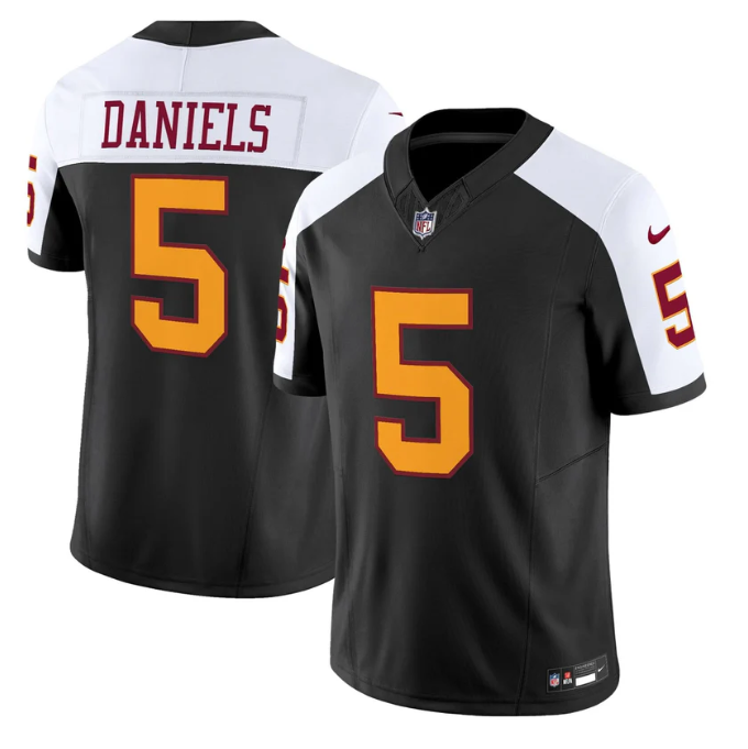 Jayden Daniels Jersey #5 Throwback Vapor Limited All Stitched Black Alter