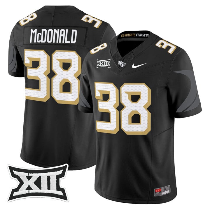 Jayden McDonald Jersey #38 UCF Knights 2025 Vapor Limited Stitched Black