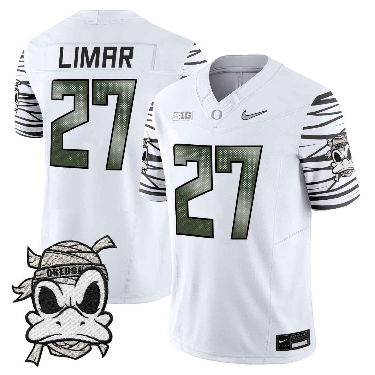 Jayden Limar Jersey #27 Oregon Ducks 2025 Mummy Duck Vapor Limited Stitched