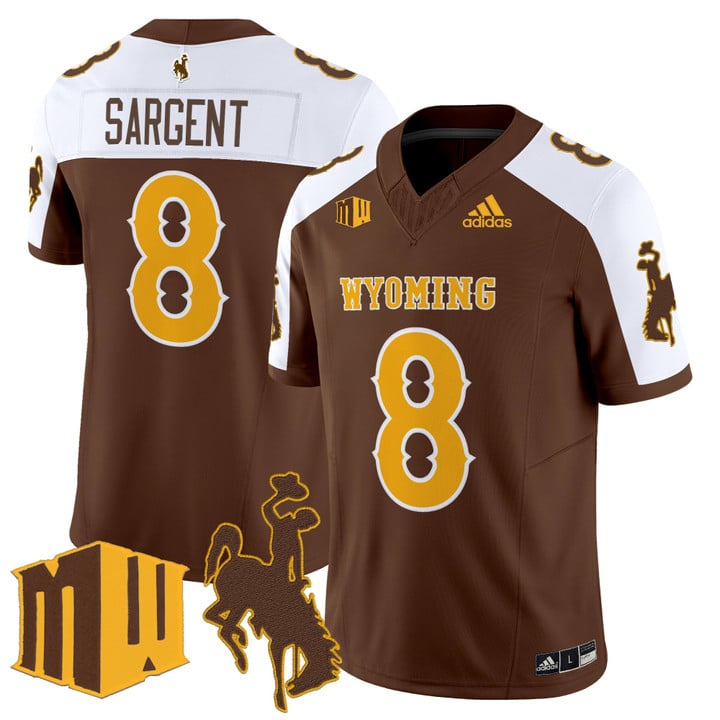 Jaylen Sargent Jersey #8 Wyoming Cowboys 2025 Vapor Limited Stitched Brown Alter