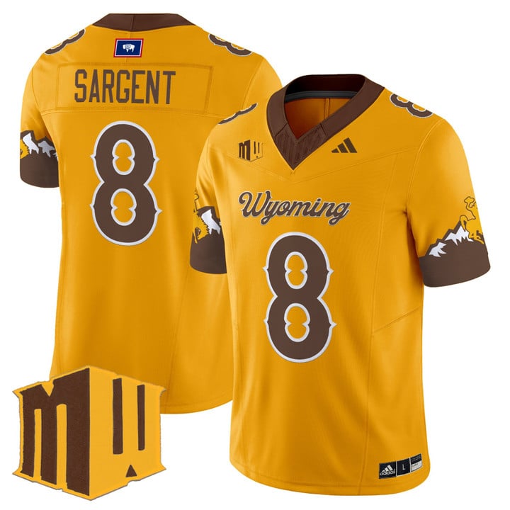 Jaylen Sargent Jersey #8 Wyoming Cowboys 2025 Vapor Limited Stitched White