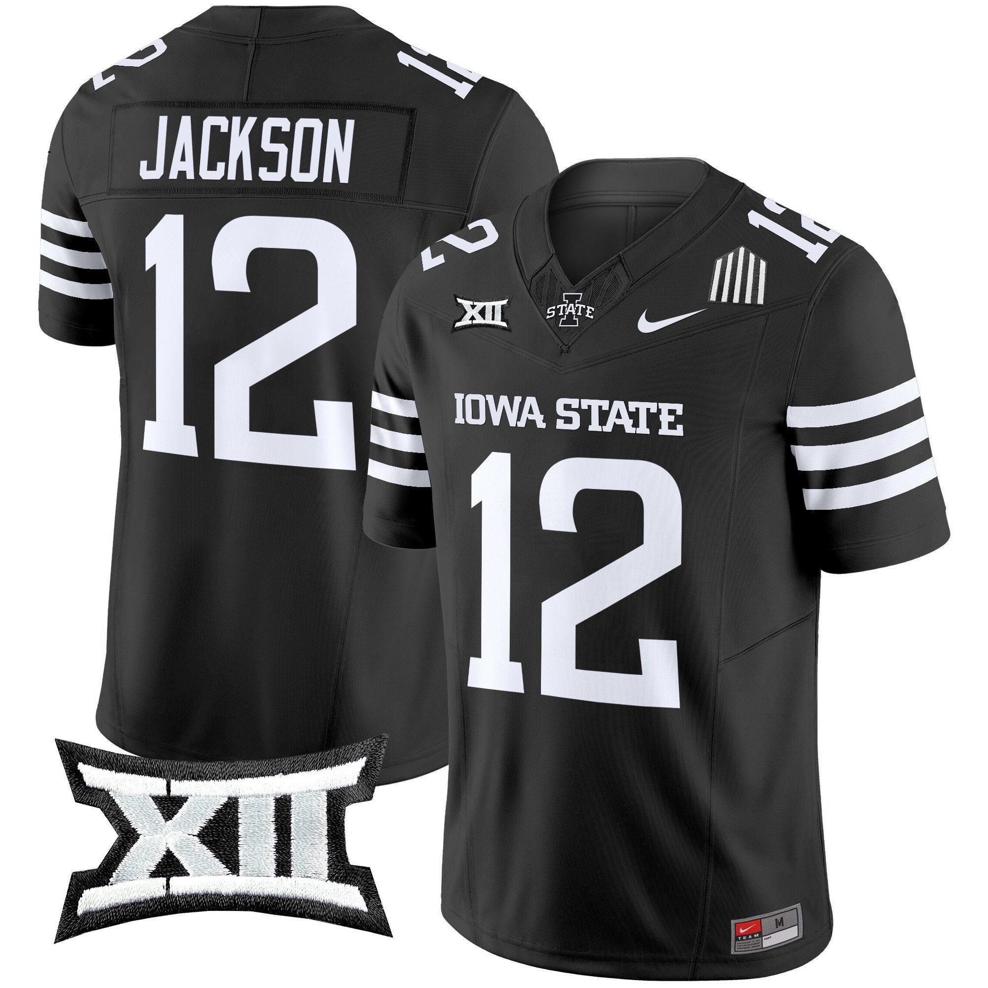 Jaylon Jackson Jersey #12 Iowa State Cyclones 2025 Stitched Black