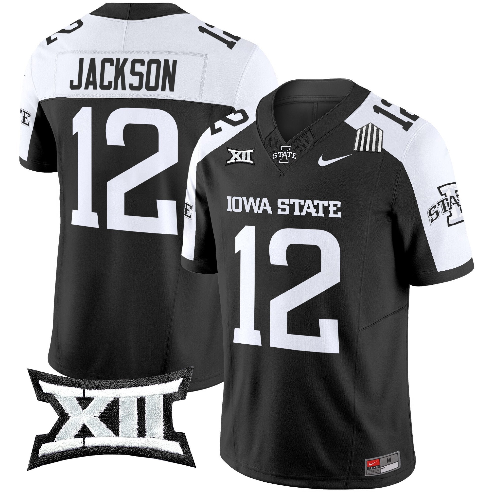 Jaylon Jackson Jersey #12 Iowa State Cyclones 2025 Stitched Black Alternate