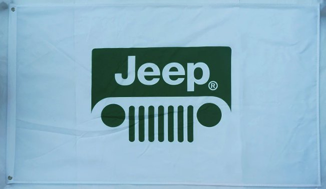 Jeep Flag White 3X5 Ft Polyester Banner USA 90x150cm