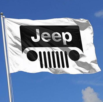 Jeep Wrangler Logo Flag 3X5 Ft Polyester Banner USA 90x150cm