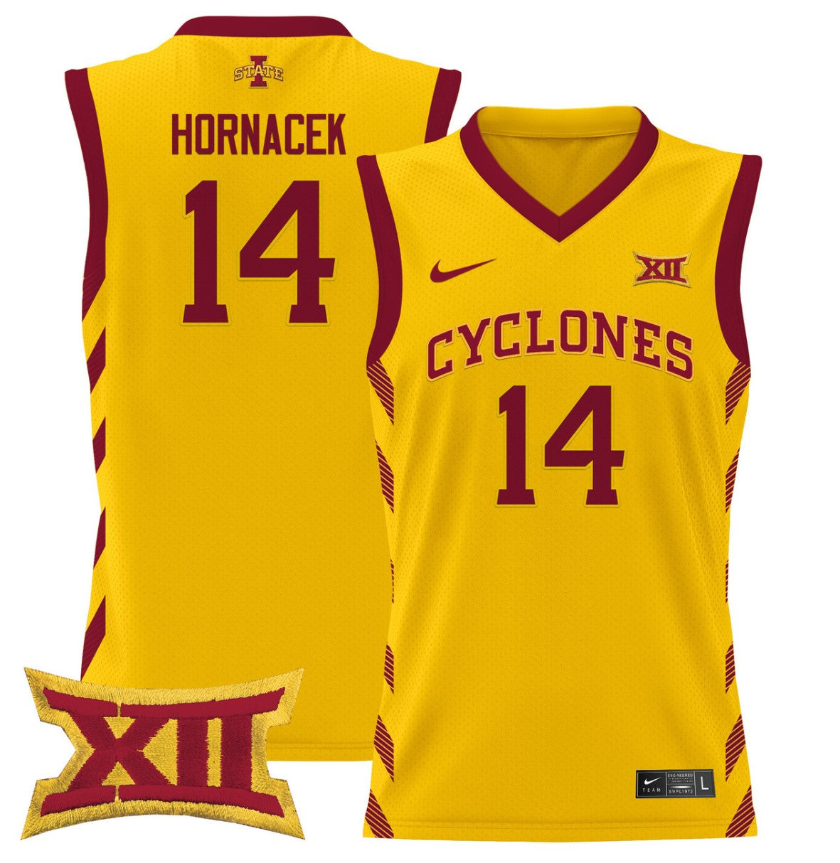Jeff Hornacek Jersey #14 Iowa State 2024 Lightweight Basketball Gold
