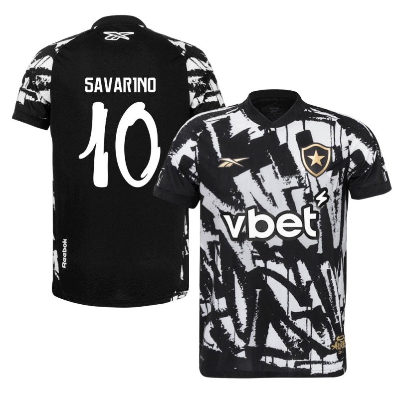 Jefferson Savarino #10 Botafogo 2025-26 Fourth Jersey – Black