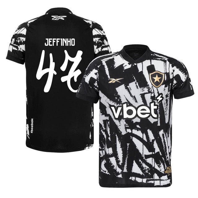 Jeffinho #47 Botafogo 2025-26 Fourth Jersey – Black