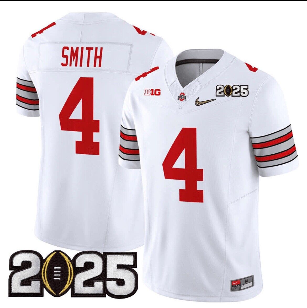 Quinshon Judkins Jersey #1 Ohio State National Championships 2024 White
