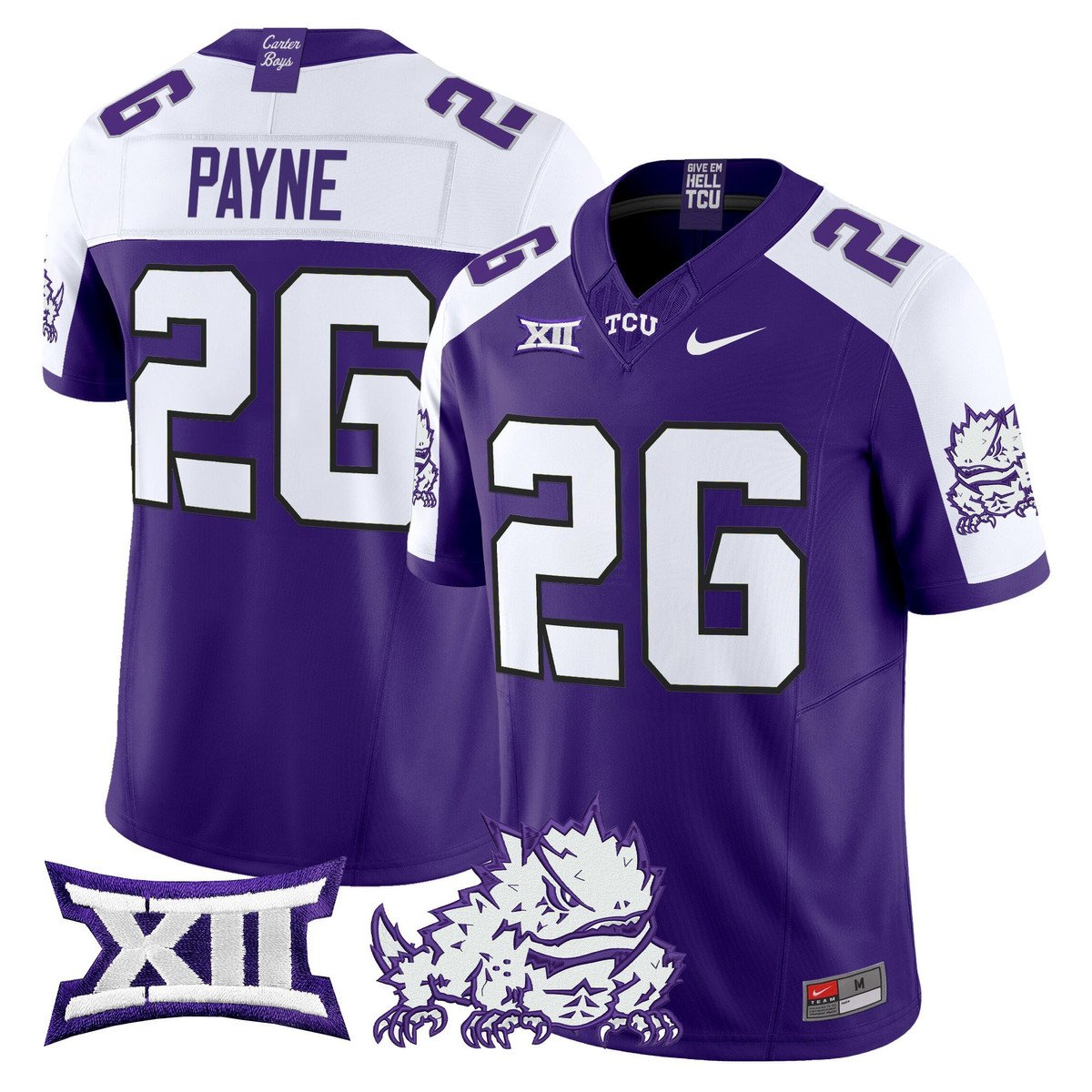 Jeremy Payne Jersey #26 TCU Horned Frogs 2025 Vapor Limited Stitched Purple Alter