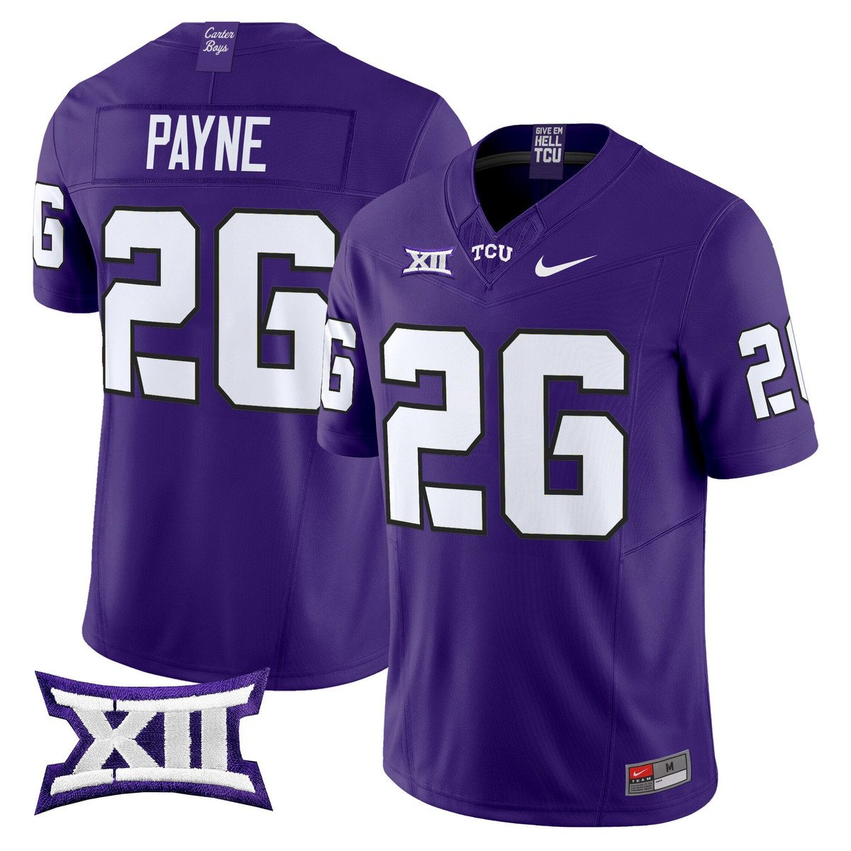 Jeremy Payne Jersey #26 TCU Horned Frogs 2025 Vapor Limited Stitched Purple
