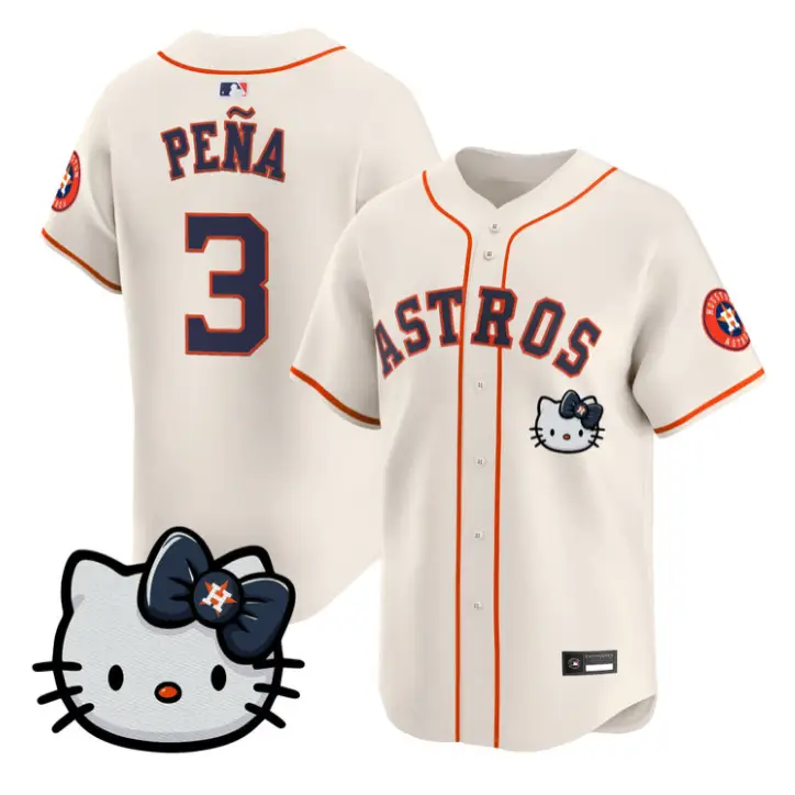 Jeremy Pena Jersey #3 Houston Astros Hello Kitty Premier Stitched
