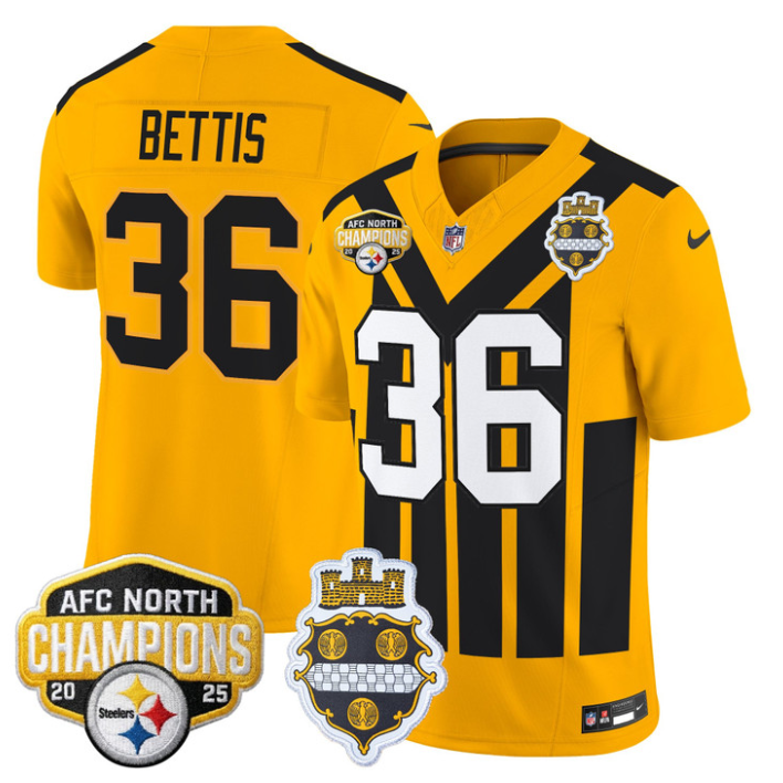 Jerome Bettis Jersey #36 AFC North Division Champions 2025 Stitched 1933 Throwback