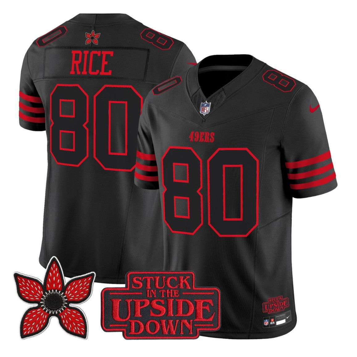 Jerry Rice Jersey #80 Stranger Things Edition Vapor Limited Stitched