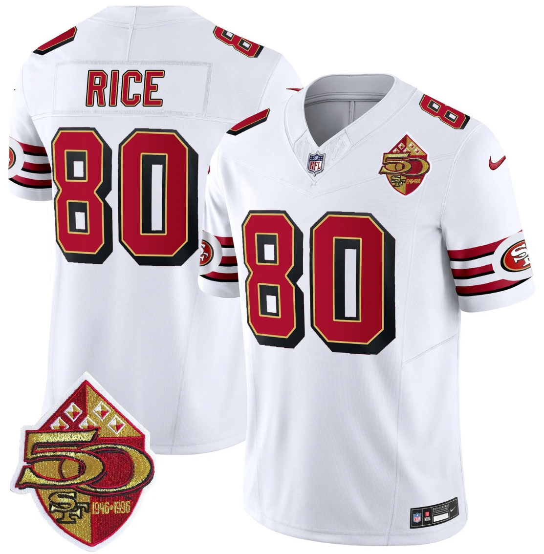 Jerry Rice Jersey #80 Throwback 1996 Vapor Limited Stitched