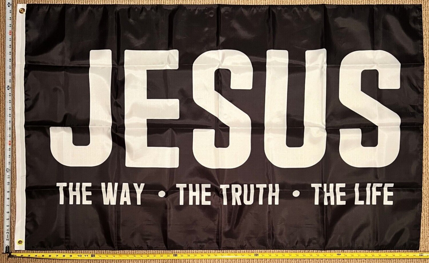 Jesus Flag 3b Lord Love Religion Christian God USA Poster Sign 3x5ft