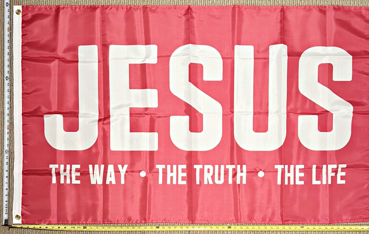 Jesus Flag 3p Lord Love Religion Christian God USA Poster Sign 3x5ft