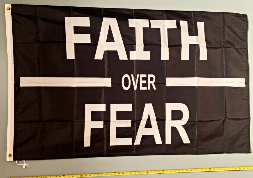 Jesus Flag Faith Over Fear In God We Trust Jesus Sign 3x5'