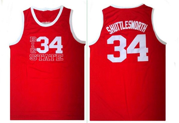 Jesus Shuttlesworth #34 Lincoln Basketball Jersey Red