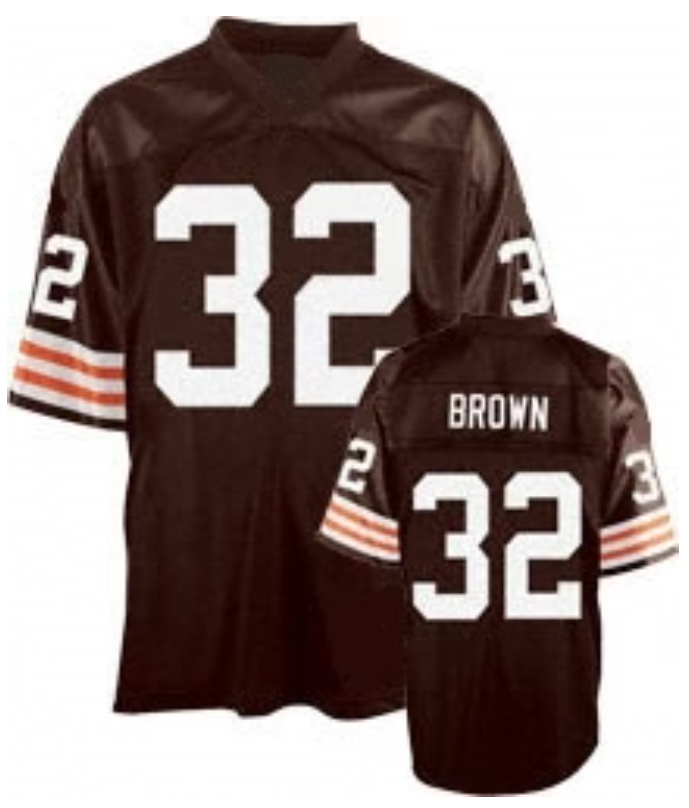 Jim Brown Jersey Cleveland Browns Custom Throwback Football Brown