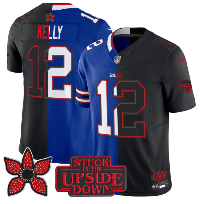 Jim Kelly Jersey #12 Upside Down Edition Vapor Limited Stitched