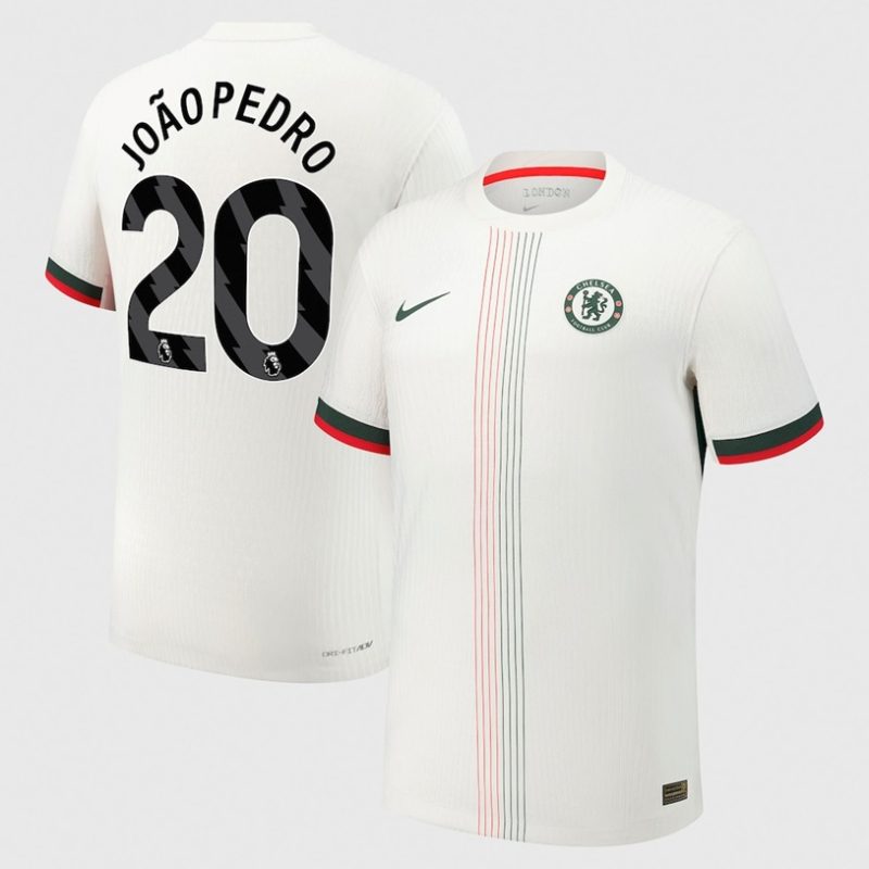 João Pedro 20 Chelsea 2025-26 Away Jersey – White