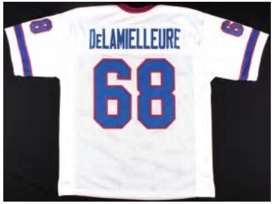 Joe DeLamielleure Jersey Buffalo Bills Custom Throwback Football White