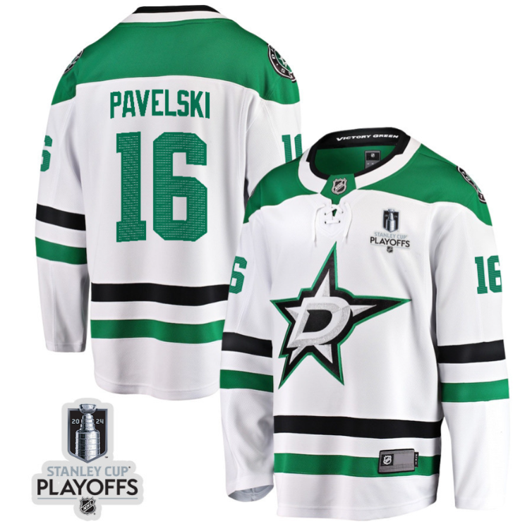 Joe Pavelski 16 Dallas Stars 2024 NHL Playoffs Patch Away Breakaway Jersey - Men