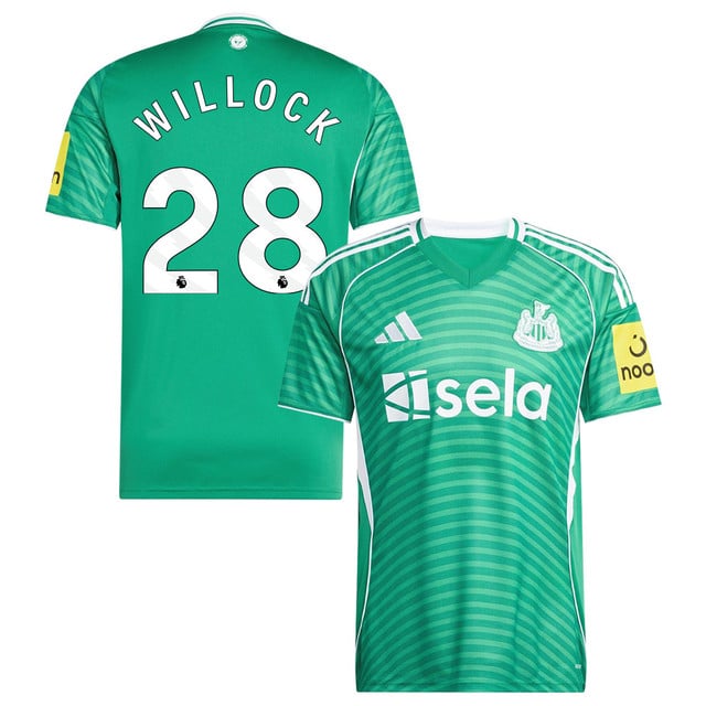 Joe Willock #28 Newcastle United 2025-26 Away Match Jersey – Green