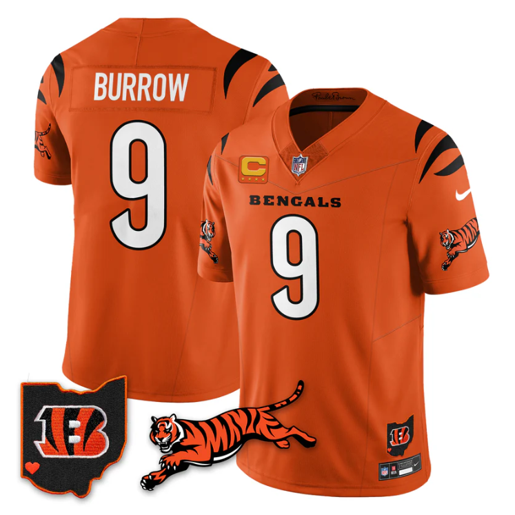 Joe Burrow Jersey #9 Vapor 2025 F.U.S.E. Limited All Stitched