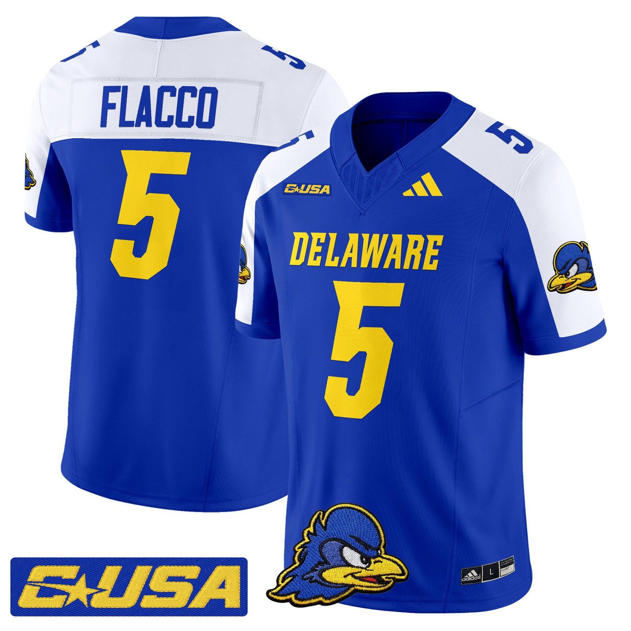 Joe Flacco Jersey #5 Delaware Blue Hens 2025 Vapor Limited Stitched