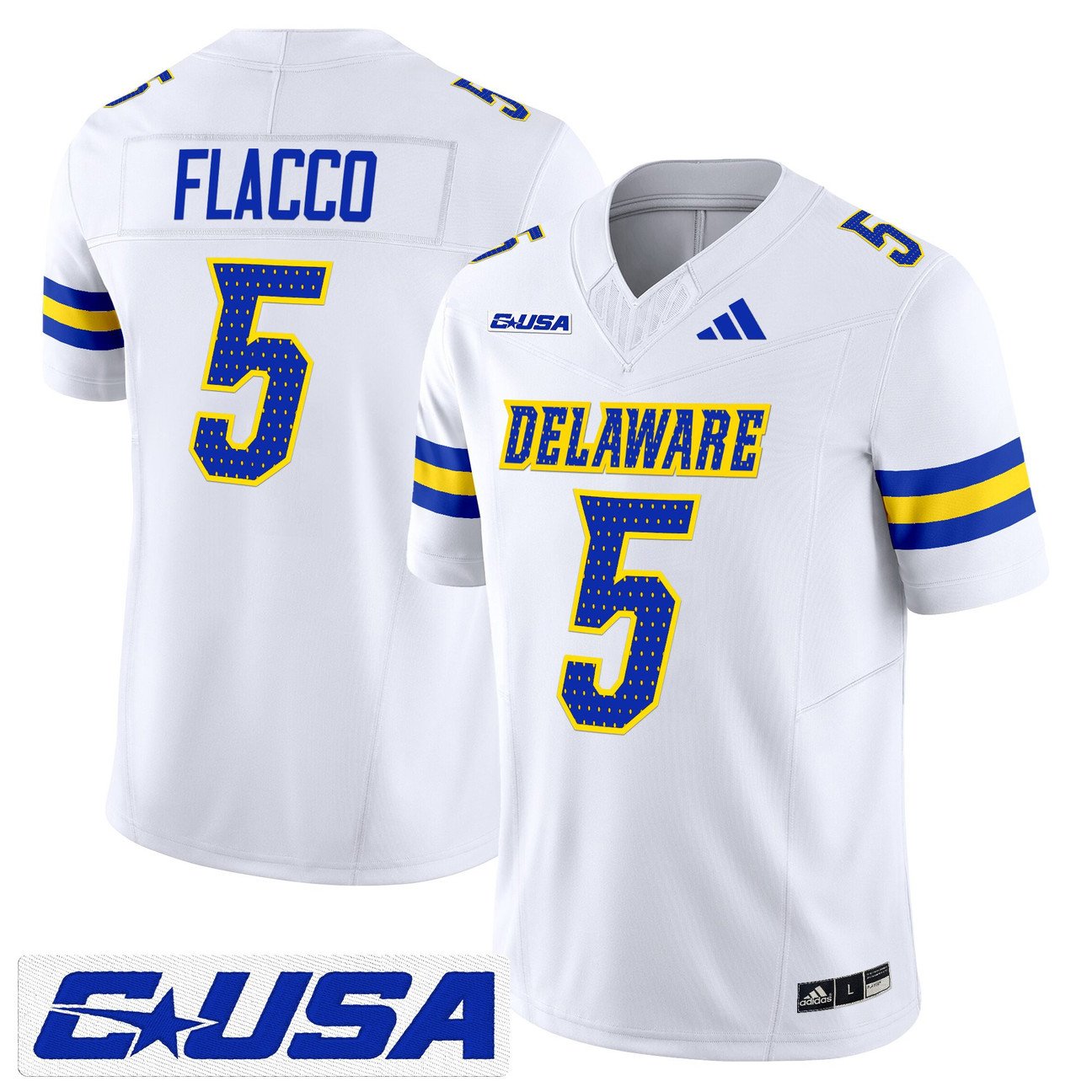 Joe Flacco Jersey #5 Delaware Blue Hens 2025 Vapor Limited Stitched