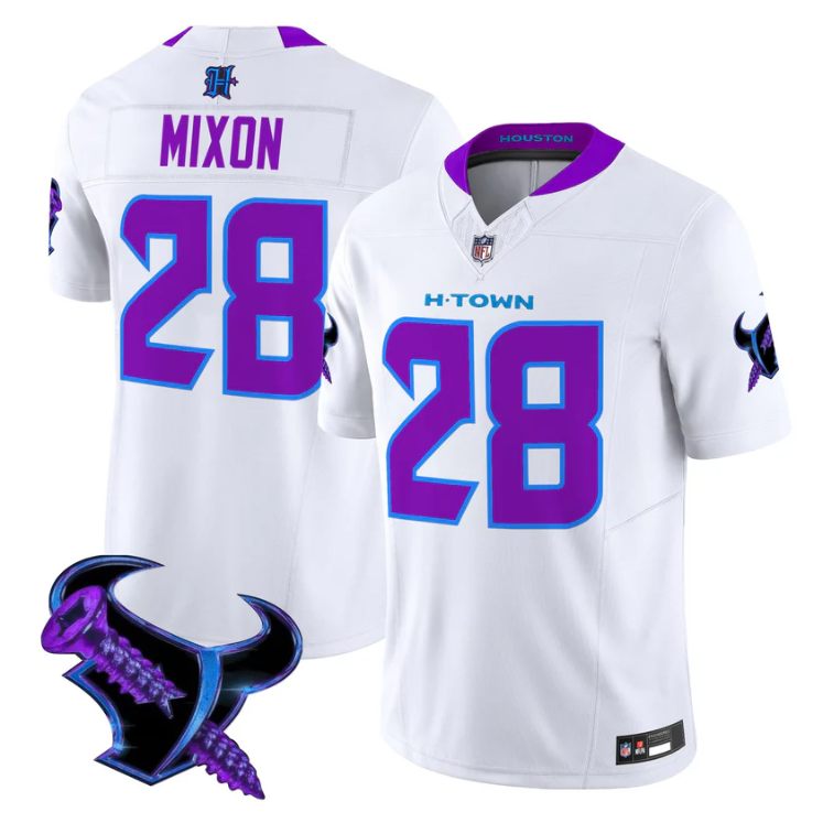 Joe Mixon Jersey #28 DJ Screw 2025 Vapor Limited All Stitched