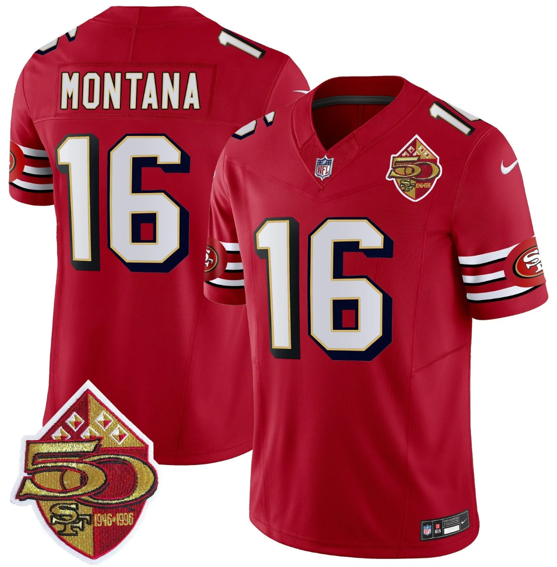 Joe Montana Jersey #16 Throwback 1996 Vapor Limited Stitched