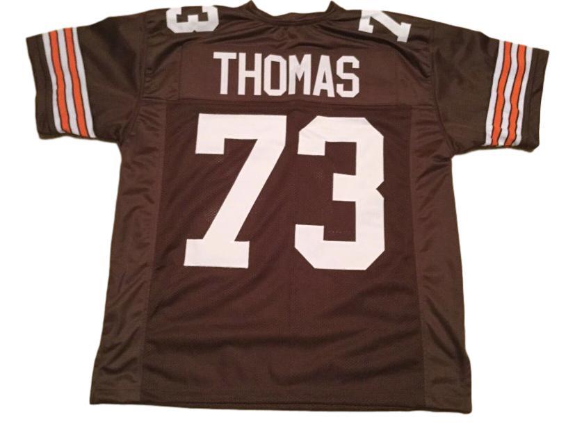 Joe Thomas CUSTOM STITCHED Unsigned Football Jersey Brown