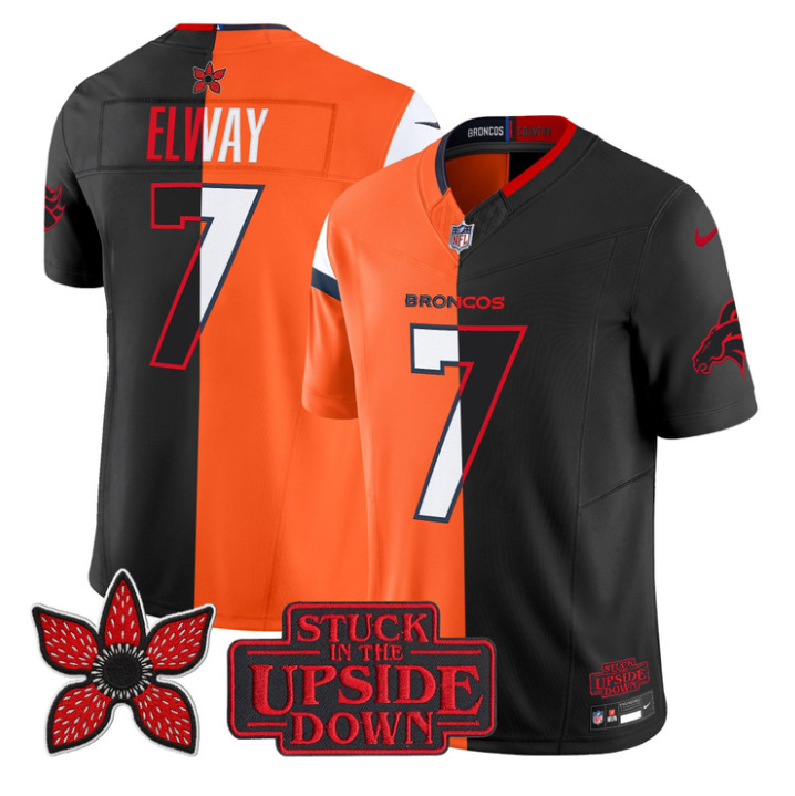 John Elway Jersey #7 Broncos Upside Down Edition Vapor Limited Stitched