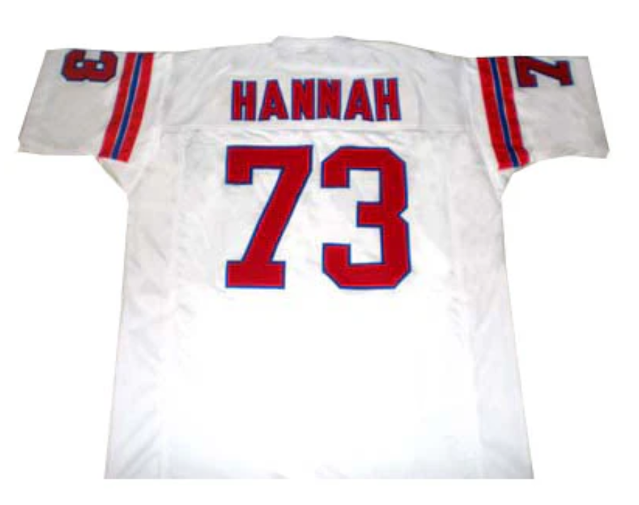 John Hannah Jersey New England Patriots Custom Throwback Football White
