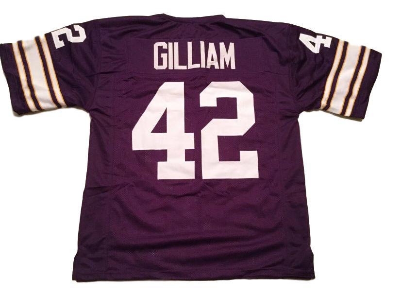 John Gilliam CUSTOM STITCHED Unsigned Football Jersey Purple