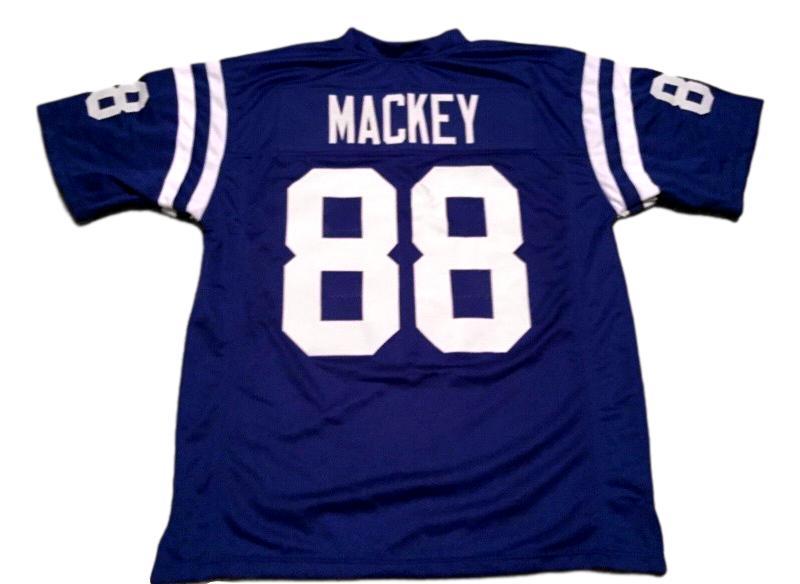 John Mackey CUSTOM STITCHED Unsigned Football Jersey Blue