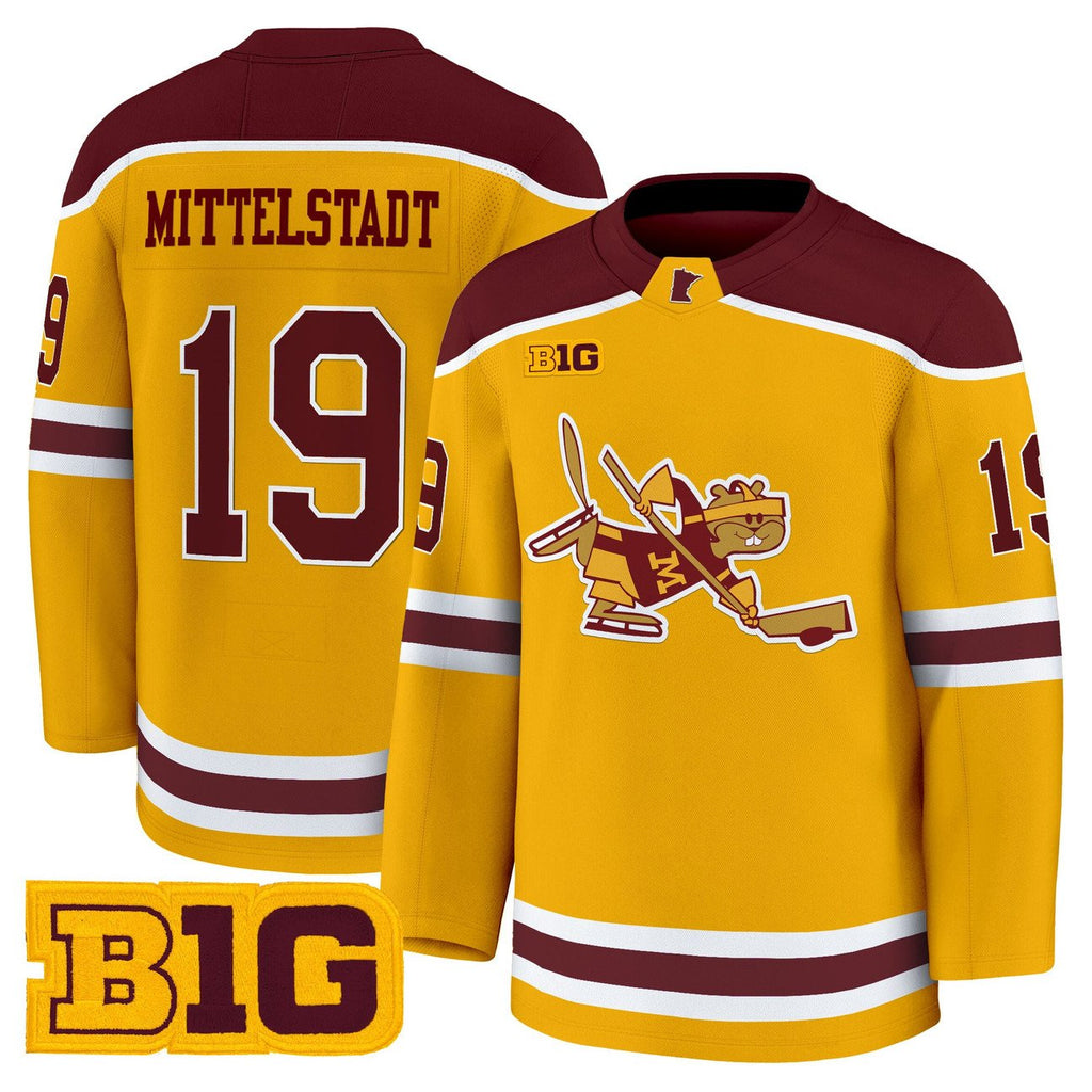 John Mittelstadt Jersey #19 Minnesota Golden Gophers 2025-26 Premium Stitched