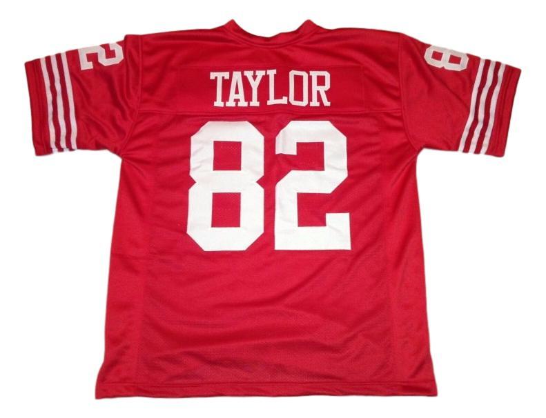 John Taylor CUSTOM STITCHED Unsigned Football Jersey Red