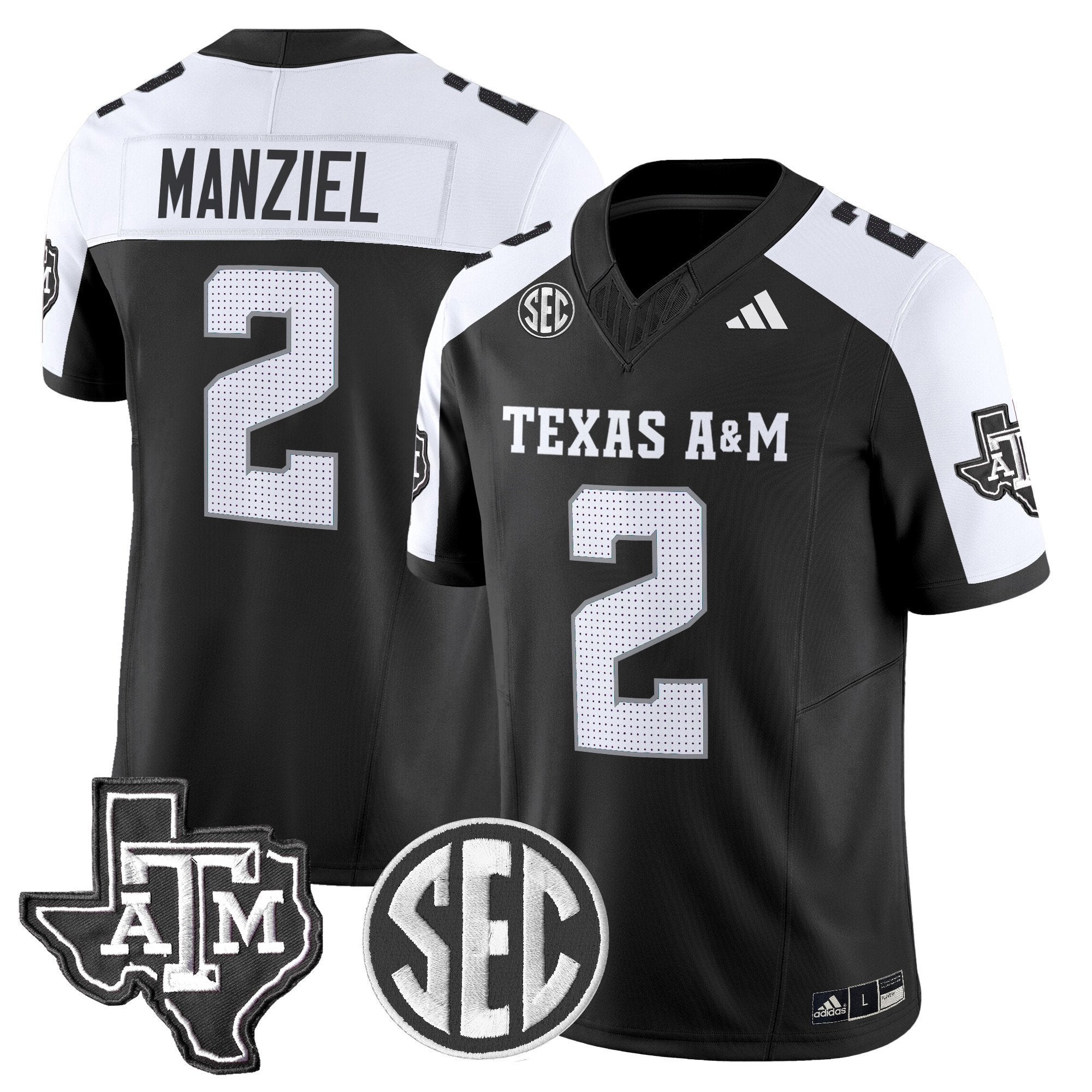 Johnny Manziel Jersey #2 Texas A&M Aggies 2025 Vapor Stitched Black Alternate